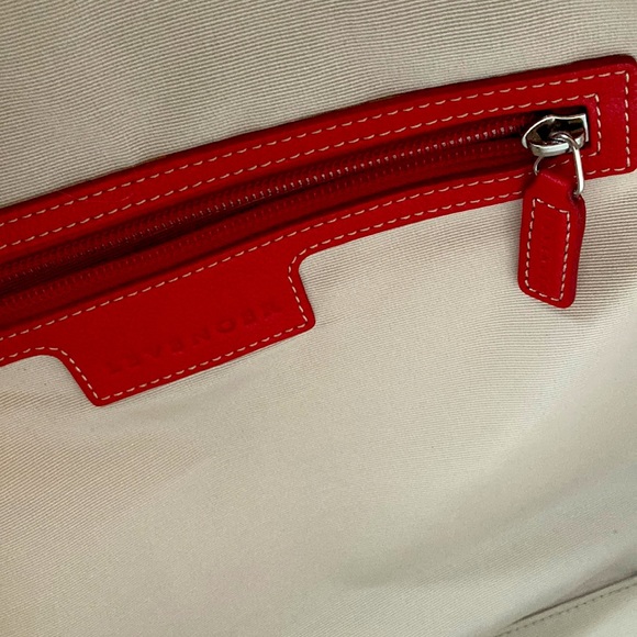 Levenger leather expandable laptop red bag - Picture 3 of 7